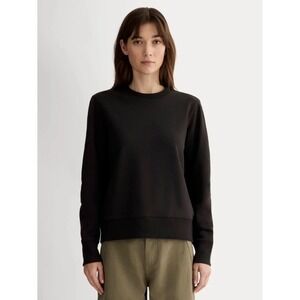 Everlane Organic Cotton Crew Neck Sweatshirt in Black | Size XS